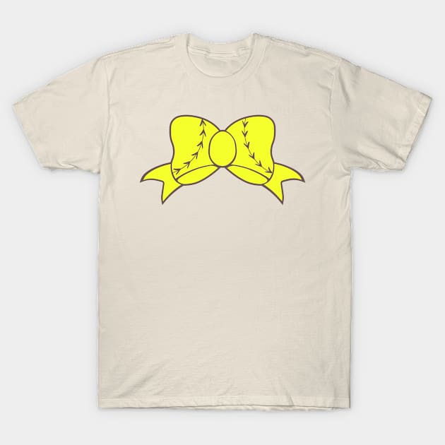 Softball Bow T-Shirt by pitulas